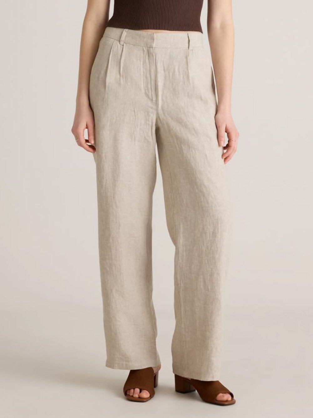 QUINCE 100% European Linen Pleated Trouser - Picture 2 of 5